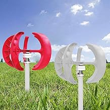 مولد توربينات الرياح، 5 شفرات توربينات الرياح الفوانيس مولد محور عمودي تحكم 600 W 12 V أبيض 12 v