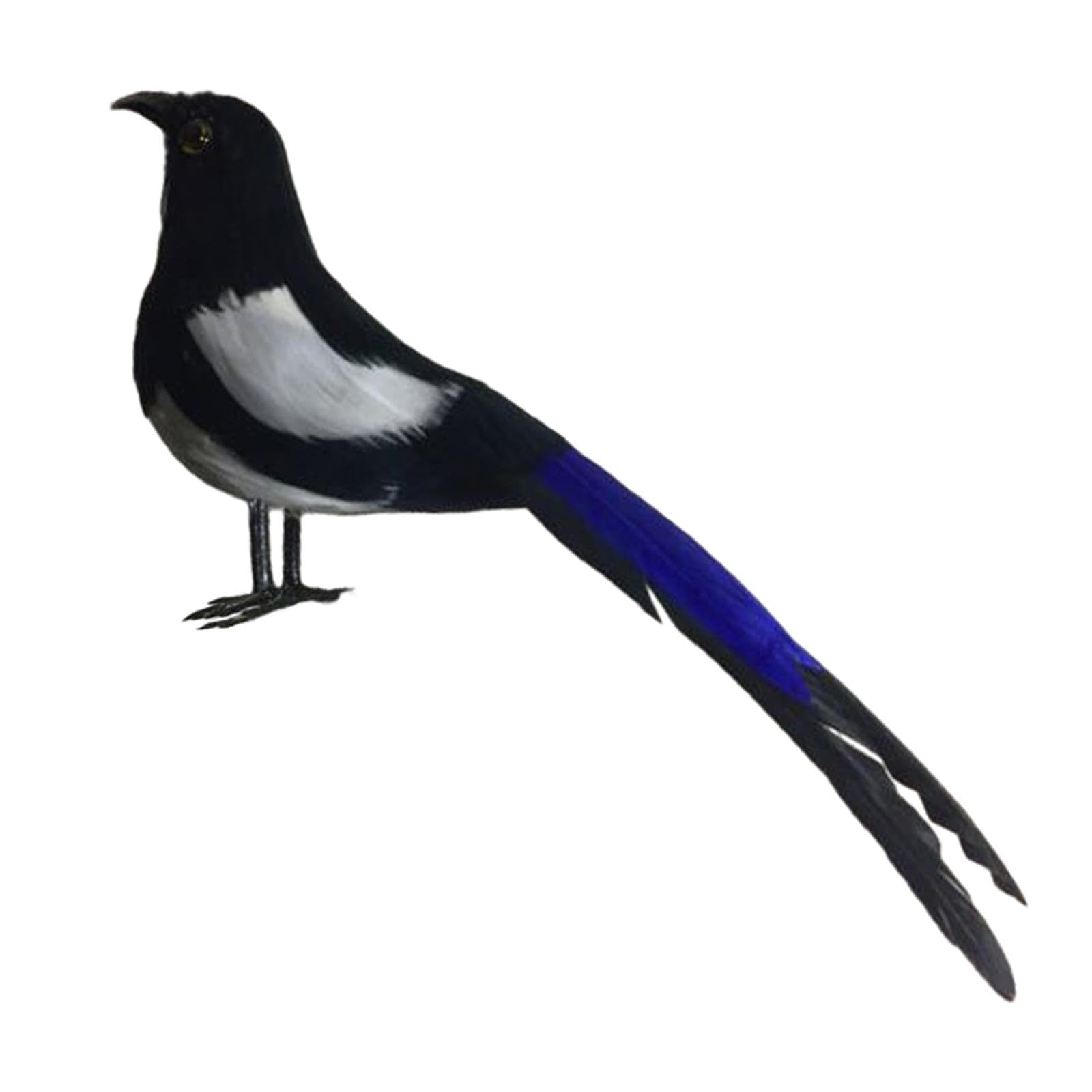 FewNvWa Magpie Simulation Bird Artificial Feather Model Decorative Bird Figures for House Photography Prop Patio Home Decoration, 23cm