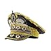 Luxurious Marine Hat with Decorative Rhinestones and Rivet Studs Cool Top Hat for Music Festival Gathering Photography Fashion Marine Cap Rhinestones Rivet Studs Wide Brims Hat for Women Night Party