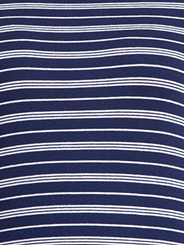 Image of Jockey 1360 Women's Super Combed Cotton Elastane Stretch Slim Fit Striped Round Neck Three Quarter Sleeve T-Shirt