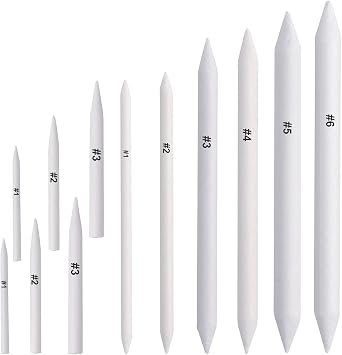 FEBSNOW 12 Pcs Blending Stump and Tortillions, Paper Art Blenders, Art Pencils, Drawing Pencils for Artists Student Sketch Drawing Tools, Drawing Supplies