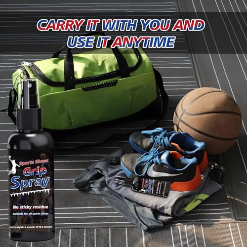 DINGSEN Sport Grip Spray, Antirutsch Spray für Schuhe für Basketballschuhe Griffspray für die Unterseite von Basketballschuhen zur Verbesserung der Sohlenhaftung(4oz)