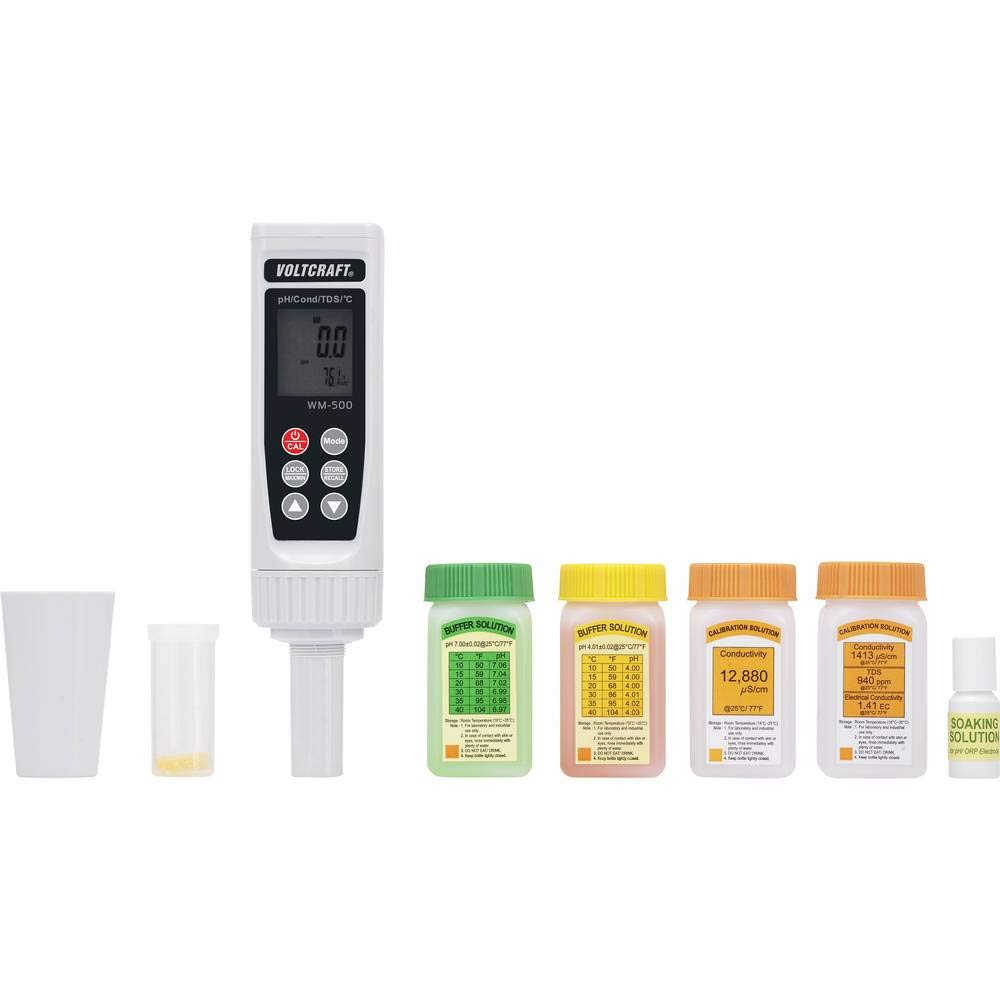 VOLTCRAFT Wasserzähler Flüssigkeitsmessgerät – 5-in-1 Wasseranalyse