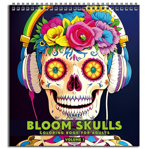 FUN LAVIE Halloween Coloring Book for Adults: Spooky Sugar Skulls