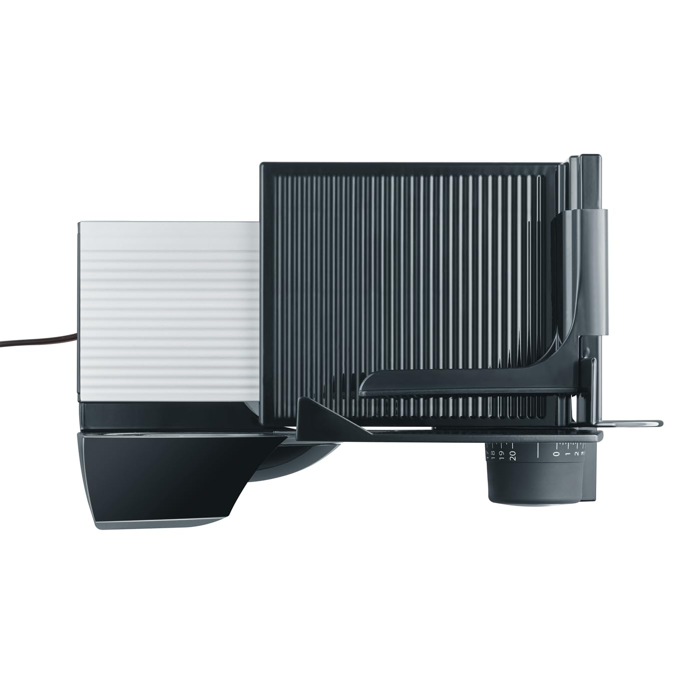 GRAEF S10002 Elektrischer Allesschneider SKS100 Edelstahl-Wellenschliffmesser Ø170 mm Schnittstärke 0-20 mm 170 W Schwarz