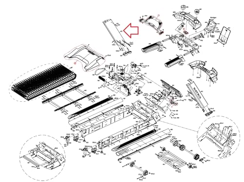 Image of Left Console Mast 1000433970 Works with Matrix Fitness TM538 TM543 TM548 (T-PS-F-02) Treadmill