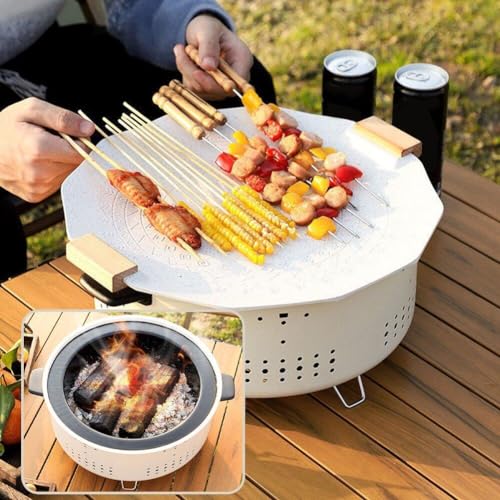 Poêle à barbecue portable pour gril à charbon extérieur intérieur - 6
