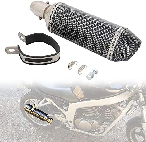 Silencieux Universel Moto 42mm Avec Db Killer Amovible - Tuyau D'échappement Argent, 142mm