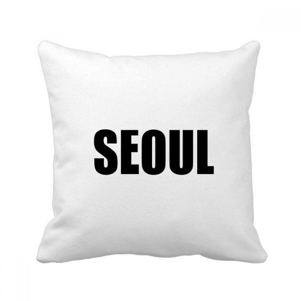 Coussin de ville Séoul Corée 40x40cm motif multicolore oreiller salon avec garnissage