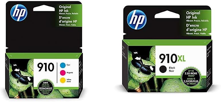 Amazon.com: HP 910 | 3 cartuchos de tinta | cian, magenta, amarillo |  3YL58AN, 3YL59AN, 3YL60AN y 910XL | Cartucho de tinta | Negro | 3YL65AN :  Productos de Oficina