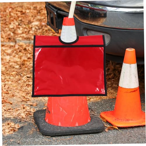 Couvre-cônes de signalisation rouge résistant pour éviter les accidents - 3