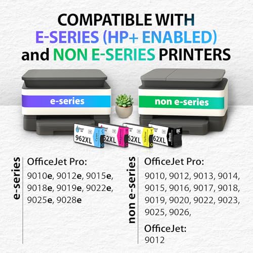 Image of Smart Ink Remanufactured Ink Cartridges Replacement for HP 962XL 962 XL Combo Pack (962XL Black, Cyan, Magenta, Yellow) to use with OfficeJet Pro 9015e 9018e 9025e 9012e 9015 9010 9012 9018 9020 9025
