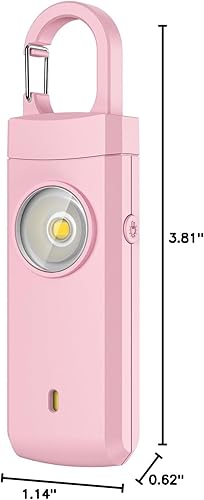 Miniatura 8 de Alarma personal recargable para mujeres, regalos de cumpleaños de Navidad para mujeres, hijas, estudiantes universitarios, adolescentes, ancianos,