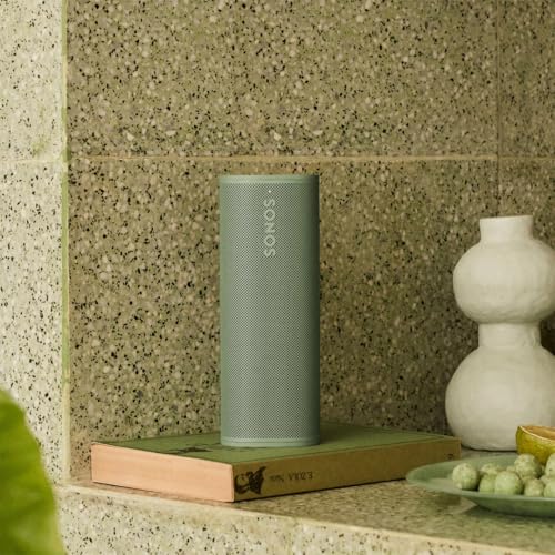 Image of Sonos Roam 2 - Lightweight Portable Waterpoof Speaker with Bluetooth, WiFi, 10 Hour Battery Life and Voice Control for Home and Outdoor Use - Olive Green