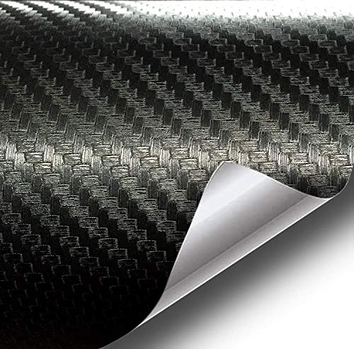 Image of WALLMATE? Matte Wrap Vinyl Peel and Stick Car & Bike Wrap Sheet Vinyl Car Wrap Sheet Roll Film Sticker Decal Sticker (12x120 /Inch, Black Carbon)