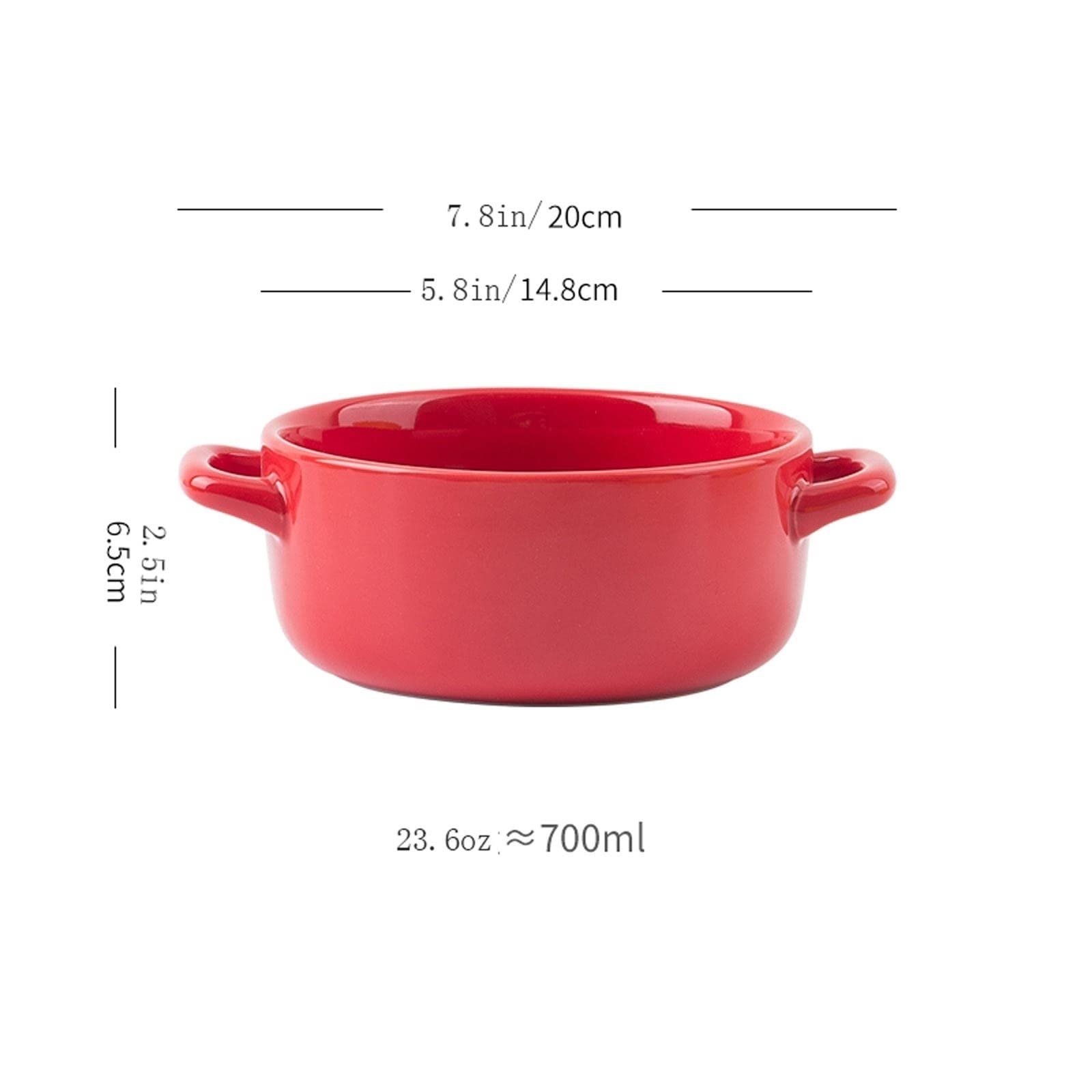 Tazón De Sopa Grande Para Ensaladeras Juego de 4 tazones de sopa de cerámica con asas, juego de tazones de cerámica for servir sopas, granos y guisos, tazones de desayuno Cuencos Para Cocina Cuenco Pa