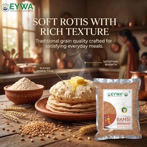 Image of Eywa Seeds & Exports Pvt Ltd Organic Bansi Bhaliya Whole Wheat Grains (2 KG) | Whole Grains For Eating And Cooking | |Bansi Bhaliya Daane | Produce of India from Organic Farms