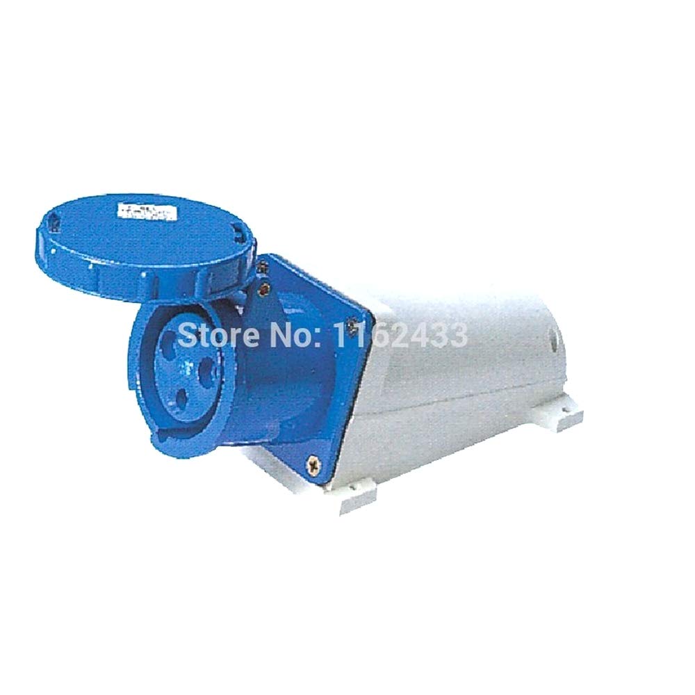 125A 2P E 3 pin 220-240V IP67 143 Single Phase Watertight Industrial Surface mounting Socket