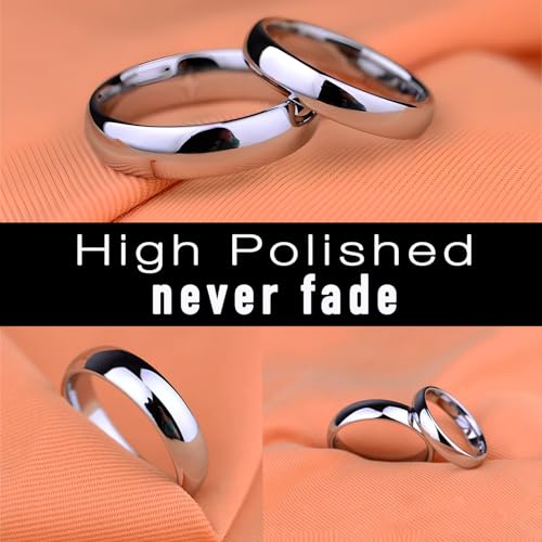 18Pcs Non Tarnish Silver Rings Set for Women & Men, 316L Gold Plated Stainless Steel Rings Bulk 2mm 4mm 6mm3