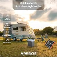 Arebos 25 Liter Kühlbox | Zum Kühlen und Warmhalten | Mini Kühlschrank | Thermoelektrische Kühlbox Mit ECO Modus | 12/230 V für Auto und Steckdose | Anthrazit – Ansicht 5