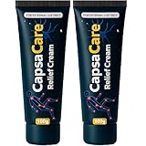 Capsacare Neuropathy Relief Cream | Neurosoothe Formula Nerve Cream, Contains Capsaicin, Arnica, Menthol, Msm, And Glucosamine, Suitable For Feet, Hands, Legs, Muscles, Joints, And Waist | 100g (2)