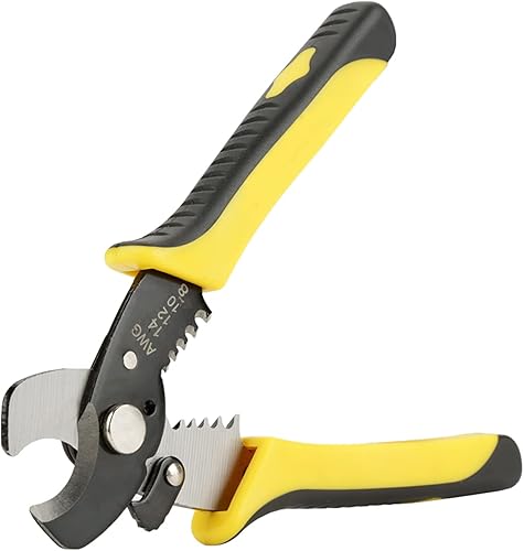 Miniatura 7 de Garosa 8-14 AWG Wire Stripper Cutter Wire Stripping Tool Cable Stripping Cutter 2 in 1 Cable Cutting Wire Stripper Pliers RT-6065 Manganese Steel