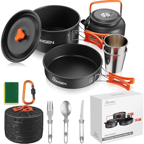 Camping Cooking Set, Non-Stick Lightweight Camping Pots And Pans Set Outdoor Cooking & Picnic