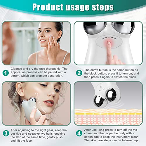 Xiogez Microcurrent Face Device Roller, Lift The Face And Tighten The Skin, Usb Mini Microcurrent Face Lift Skin Tightening Rejuvenation Spa For Facial Wrinkle Remover Toning Best Gift #TOP6