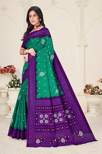 Image of TAMAIRA FASHION Mulmul Pure Cotton Saree For Woman Floral Batik Printed|Office Wear Daily Wear Sarees For Women Without Blouse Piece (Available in 11 Colours)