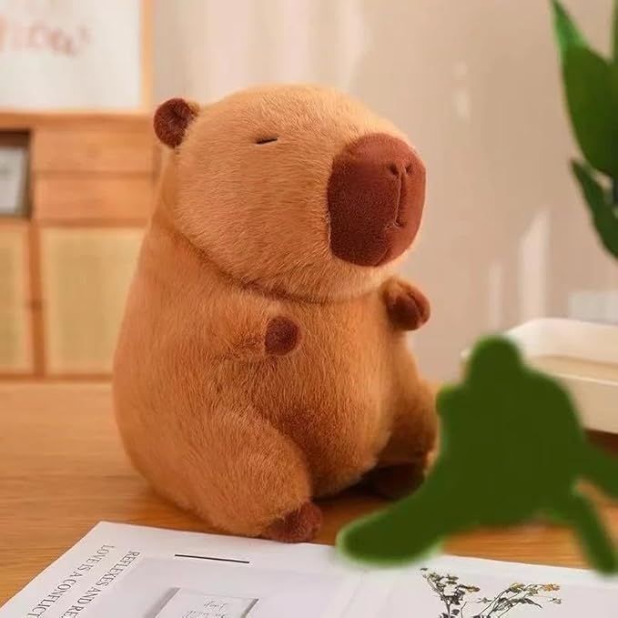 Image of Liquortees Capybara Soft Toy Plush Stuffed Animal - 25 cm Cute Huggable & Cuddly Capybara Teddy Bear, for Kids & Girls
