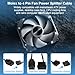ELFJMZP Molex to 4 Pin Fan Cable 2 Pack - 30cm 12V Full Speed PC Fan Power Splitter, Dual 4-Pin Adapter for ATX PSU Case Cooling (1 to 1)