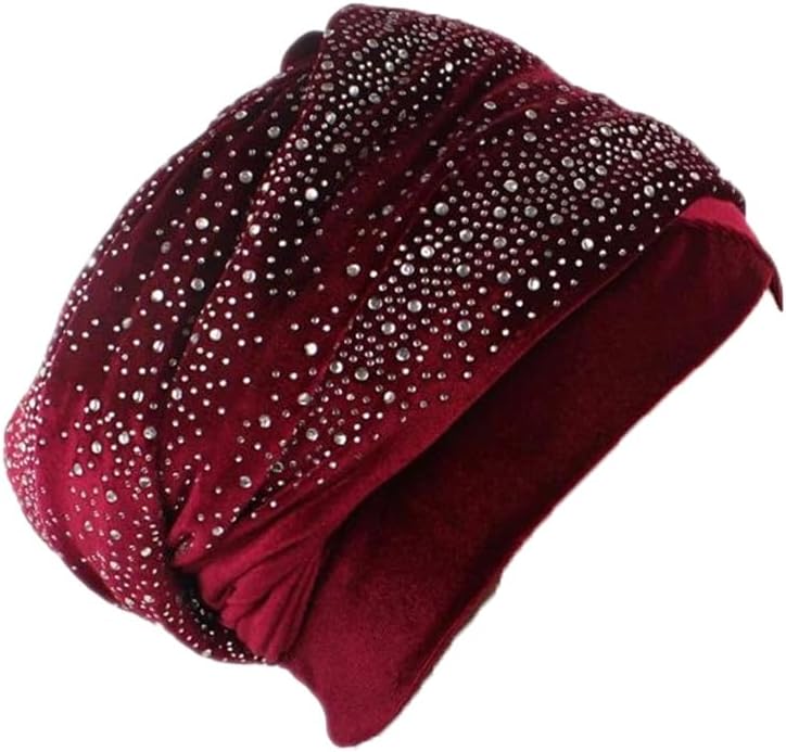 Women Fleece Turban Cap Headscarf Hat Islamic Muslim Hijab Bonnet Ladies African Headwraps Scarves