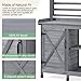 Yaheetech Outdoor Potting Bench, Large Horticulture Work Table Workstation with Storage Cabinet Shelf & Planting Working Console for Patio/Lawn/Garden - Gray