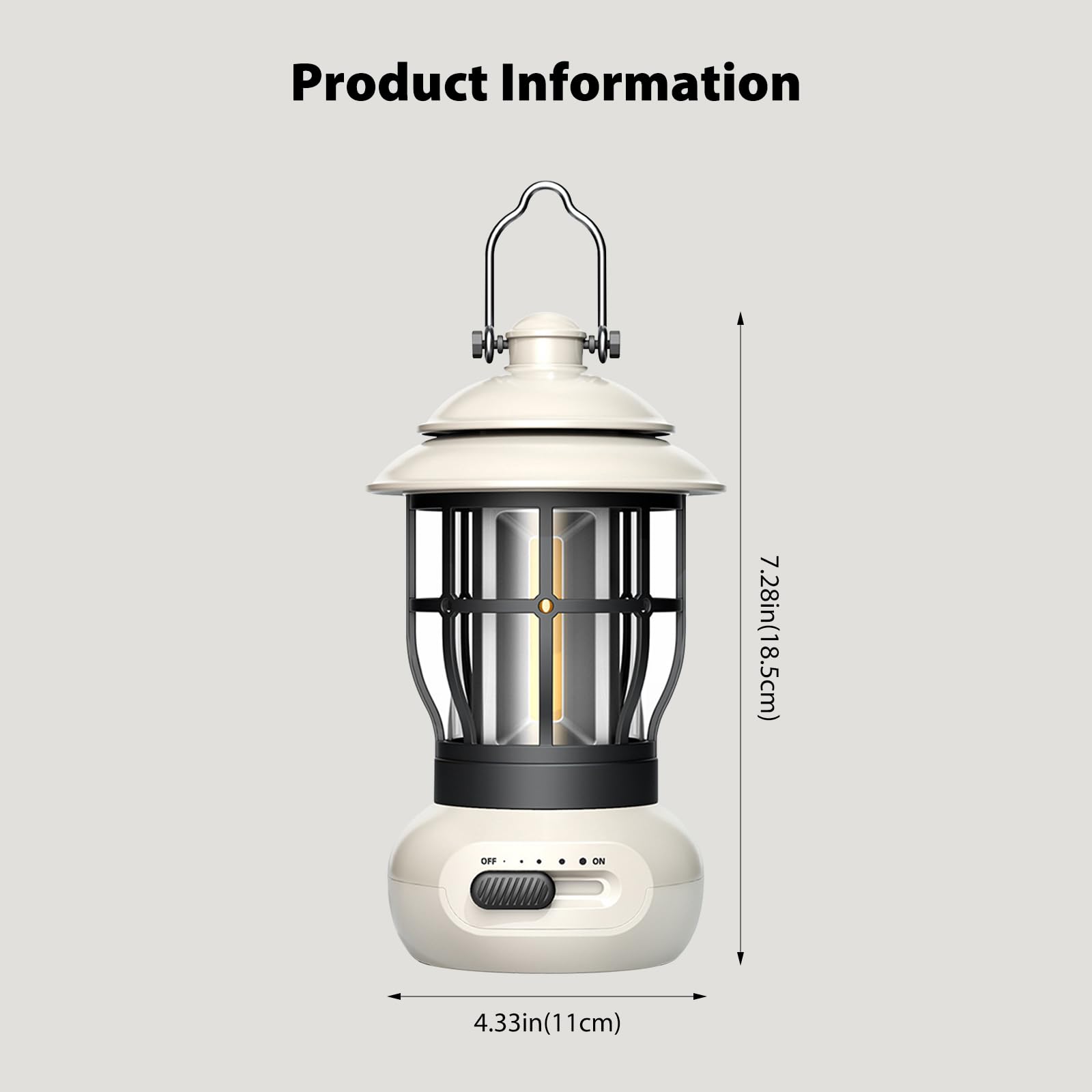 Ergocar Campinglampe, Led Outdoor Light Tragbares Ladewasser Und Wasserdicht, Einschließlich Usb -Datenkabel, Geeignet Für Innenhof, Notfall, Wanderweg