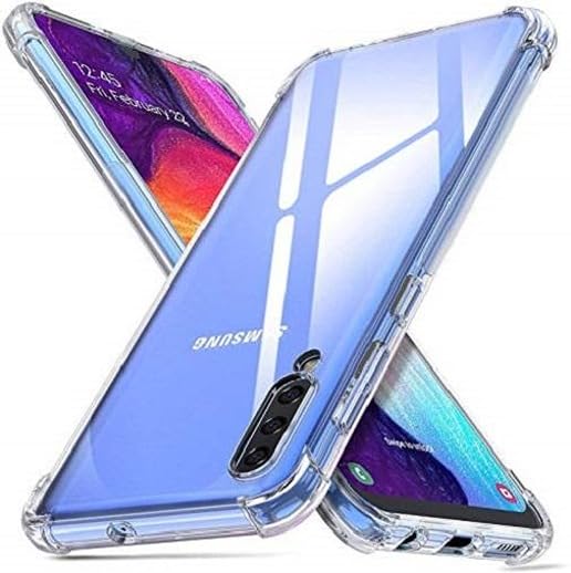 Image of BOXXO Flexible Back Cover for Samsung Galaxy A70 | Back Cover Transparent Clear Shockproof Case Four Corner Protection | Slim Protective Mobile Phone Cover for Samsung Galaxy A70