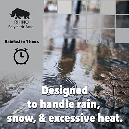 Rhino Power Bond Plus - Polymeric Sand for Pavers and Stone Joints up to a Maximum of 2 inches. (10 Pound, Ivory)