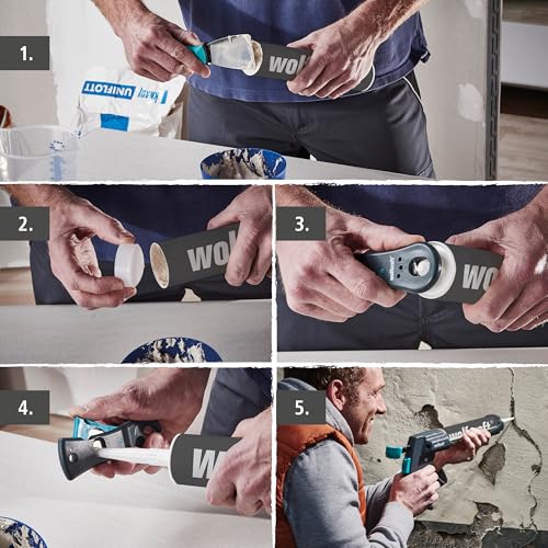 wolfcraft Leerkartuschen 310 ml, 3 Stück I 4044000 I Für selbstangerührte Fugenmassen - wiederverschließbar - Praktisch mit Verschlusskappe