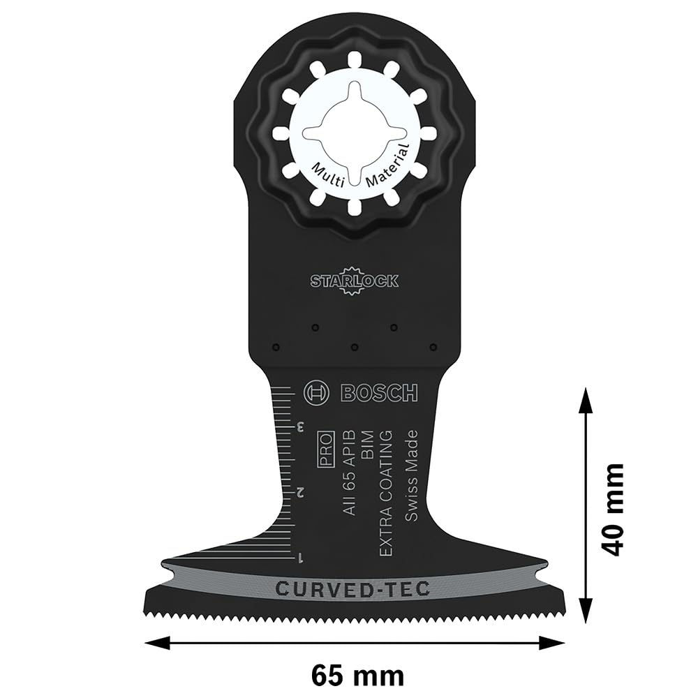 Bosch 1x PRO Multi Material AII 65 APIB Multitool Blade (for Wood with Nails, Metal Sandwich, Width 65 mm, Professional Accessory Multitool) - Image 3