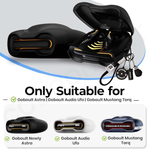 Image of Soft Silicone Case Cover for GoBoult Audio UFO | GoBoult Astra | GoBoult Mustang Torq with Gym Boxing Keychain (Black)