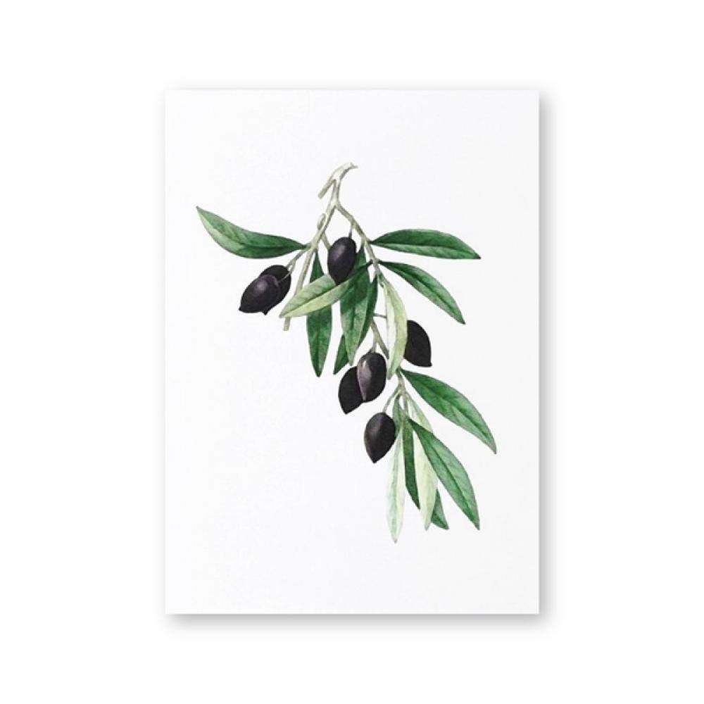Amazon｜JSWHP オリーブの枝緑の植物北欧のポスタープリント壁の絵画