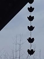 Vista 4 de Ain Chain Rain Gutter Chains Rainwater Diverter, Length Customizable Rain Chain(260cm (8.5ft))