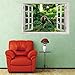Produktbild 3D Wandtattoo Fenster Tier Wandaufkleber Kunst Wandbild Poster Selbstklebende Wasserdichte Wand Stickers für Wohnzimmer Schlafzimmer Wanddekoration 60x90 cm