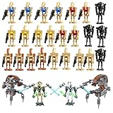 28-Piece Wars Army Droids with Weapon Building Sets, General Grevious, Droidekas, Clanker, Super...