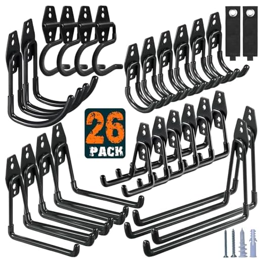 Where to store backpacks HUPBIPY Heavy Duty Garage Storage Hooks
