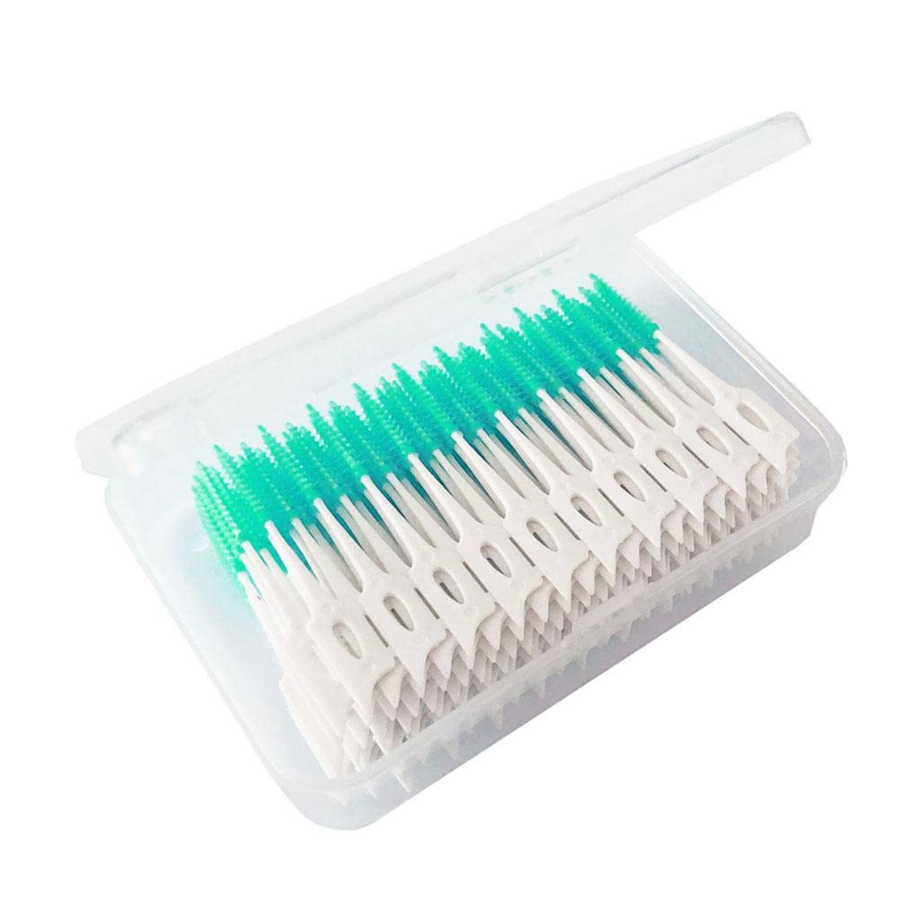 ATORSE Adult 160 Pcs Dental Interdental Manual Brush Tooth Pick Flosser Toothpick Sticks Green-image-48