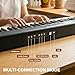 UMOMO 88 Key Folding Digital Piano, Full Size Keyboard Piano with MIDI, Electric Portable Piano for Beginner with Sustain Pedal, Carrying Bag, Piano, Earphone, Microphone, Black