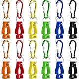 OIIKI 12PCS Work Glove Clips, Safety Gloves Buckles, Carabineer Key Ring Glove Holder on Belt Loop for Construction Woker, Labor - 6 Colors, Each Color 2PCS