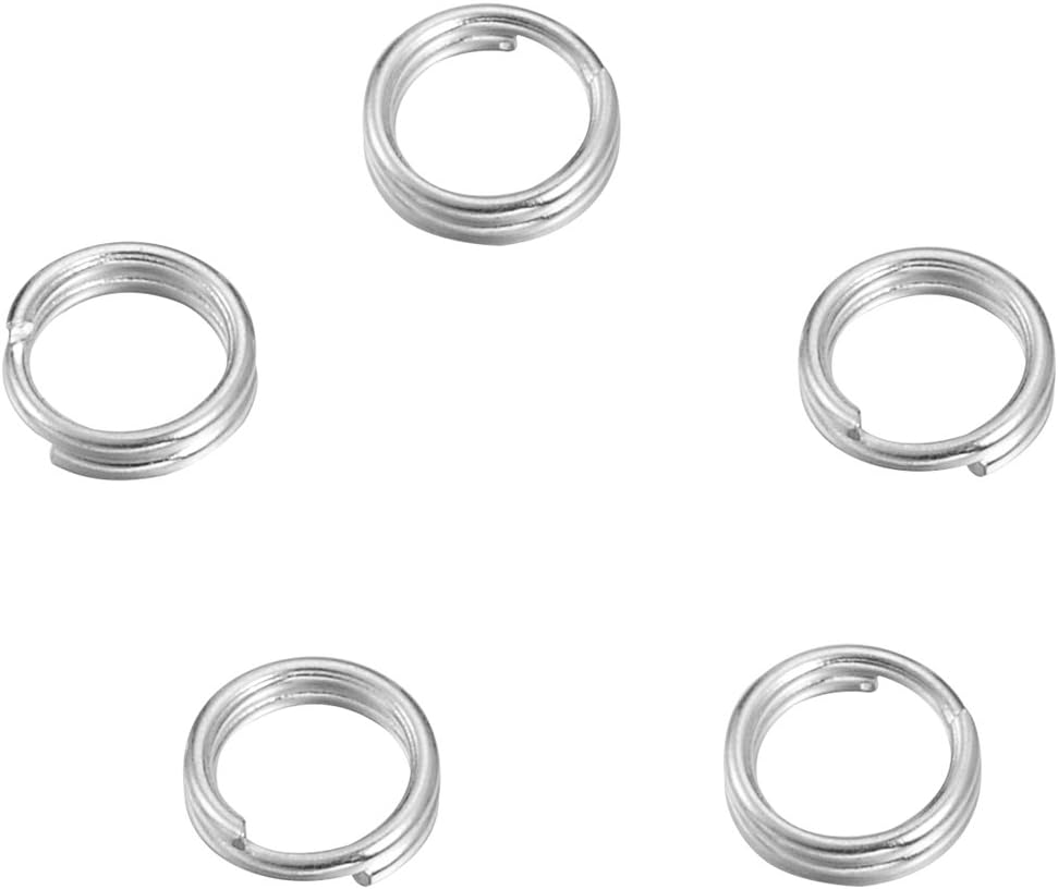 VALYRIA Sterling Silver Split Jump Ring Connector Charm Jewelry Findings,20pcs 5.0mmx0.5mm