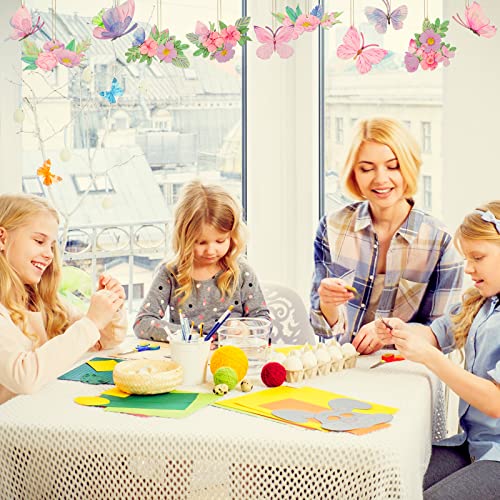 36 Pcs Butterfly Party Decor Butterfly Wood Hanging Ornaments Pink Purple Butterfly Hanging Ornaments Butterfly Hanging Decorations For Butterfly Party Baby Shower Decorations #TOP5