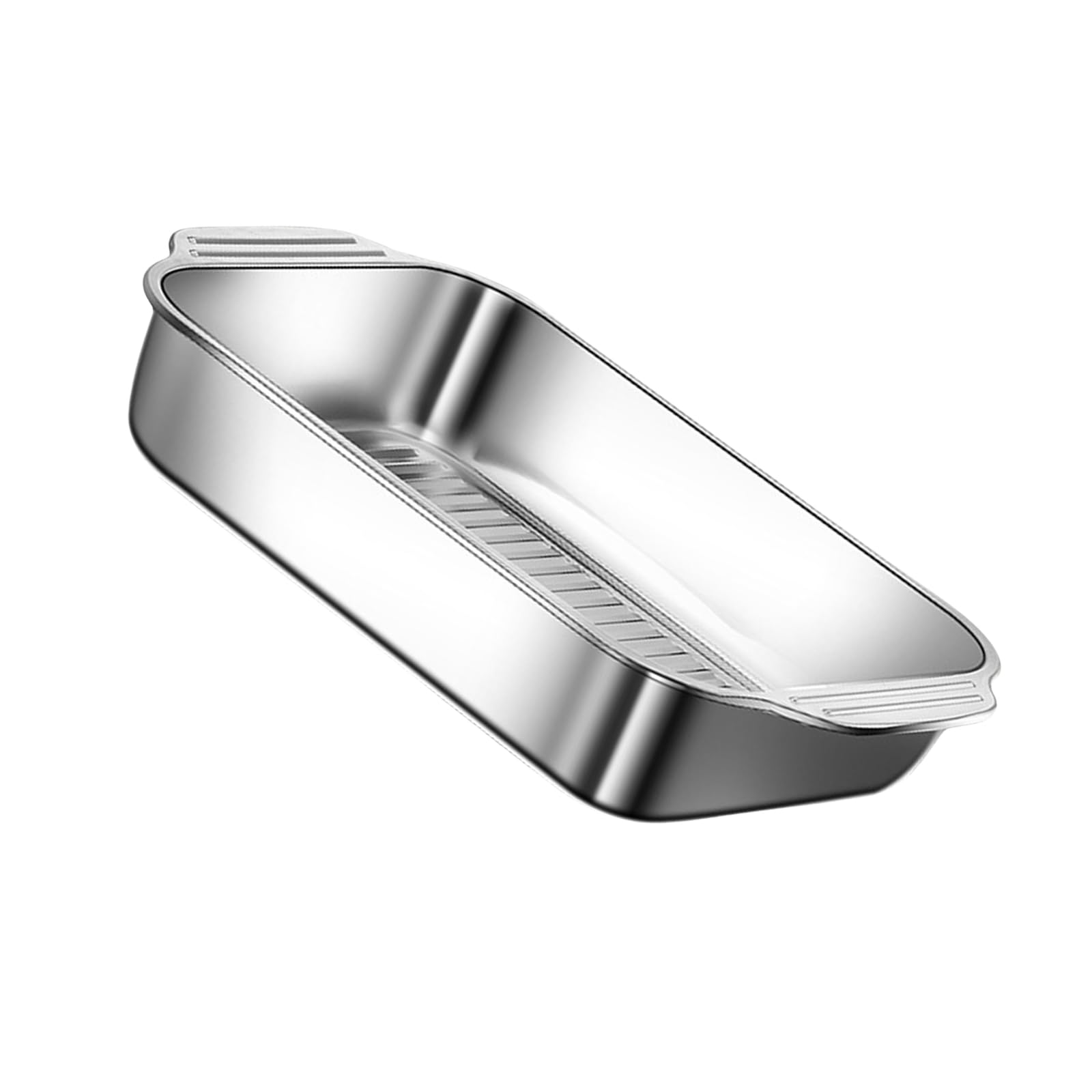 Multifunctional Stainless Steel Serving Tray Square Silver Food Platters Rustproof Dishwasher Safe Dinner Tray Serving